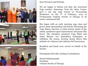 Yoga Nidra Workshop Sri Ramakrishna Tithi Puja